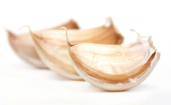 Garlic on a white background. close — Stock Photo, Image