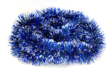 Blue tinsel clipart