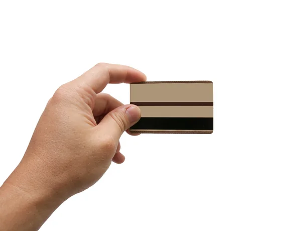 Πιστωτική κάρτα στο χέρι — Φωτογραφία Αρχείου