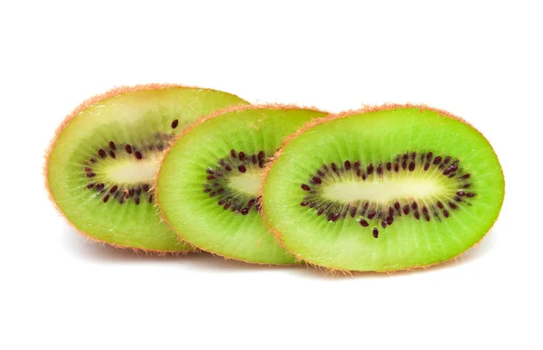 Pieza fresca de kiwi aislado sobre fondo blanco —  Fotos de Stock