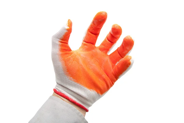 Hand in de handschoen — Stockfoto