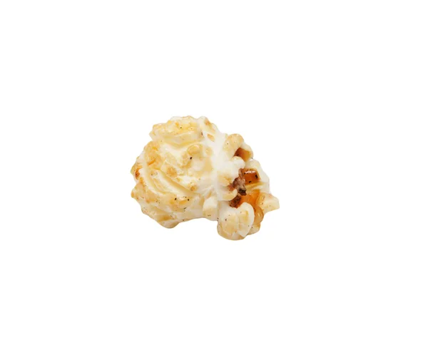 Вкусный свежий попкорн на белом — стоковое фото