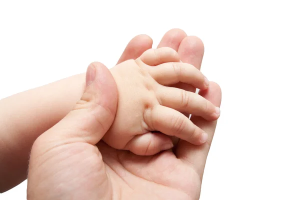 Apja és a baba kezek — Stock Fotó