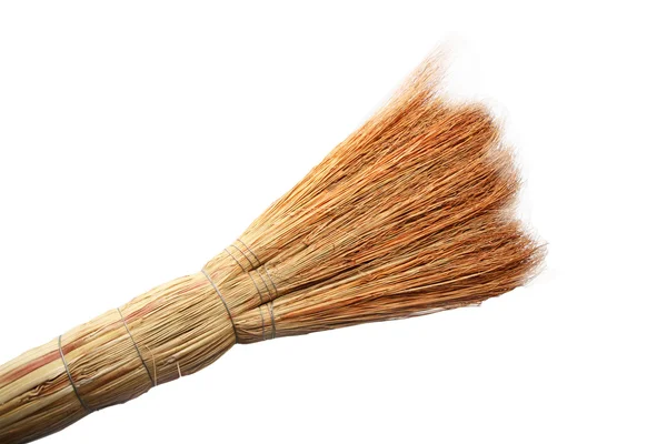 Broom on white background — Stock Photo, Image