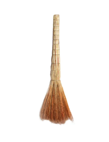 Broom on white background — Stock Photo, Image