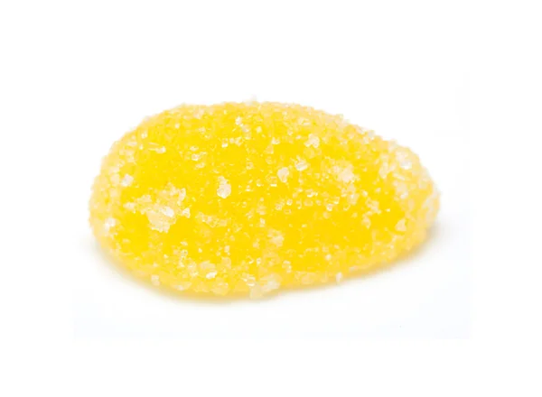 Yellow jelly on white background — Stock Photo, Image