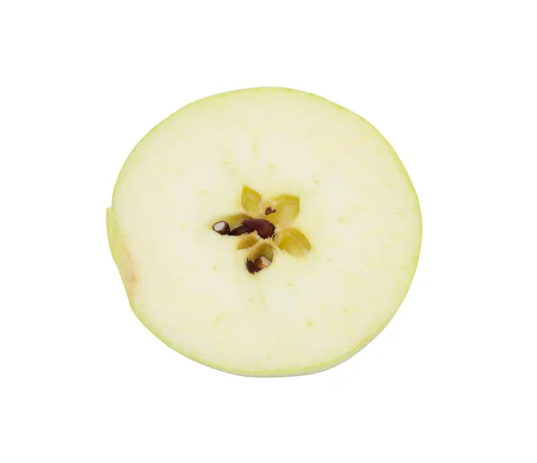 Нарезанное яблоко на белом фоне — стоковое фото