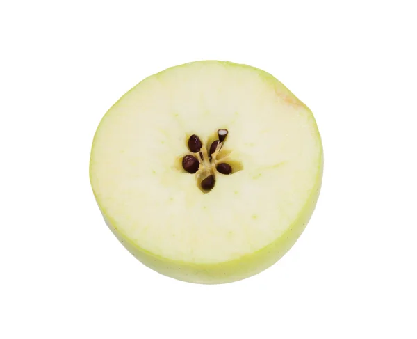 Нарезанное яблоко на белом фоне — стоковое фото