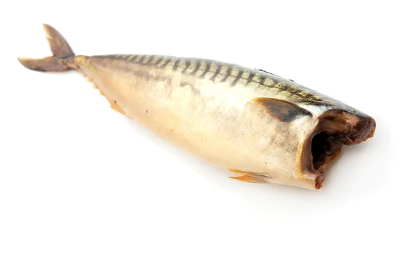 Smoked mackerel on a white background — Stock Photo, Image
