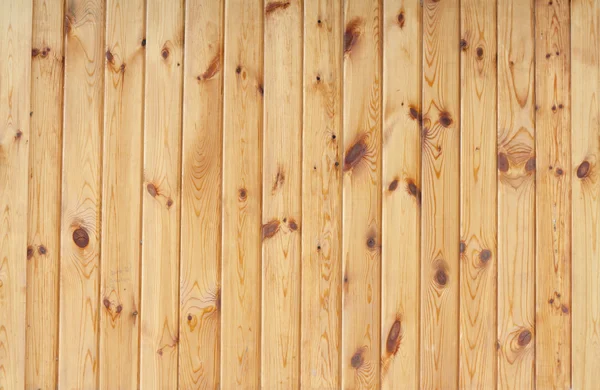 Piece of new wooden yellow fence — Stock Photo, Image