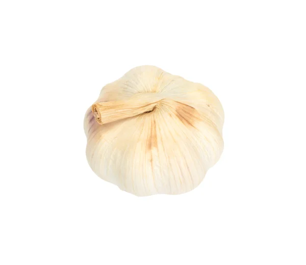 Testa dell'aglio su sfondo bianco — Foto Stock