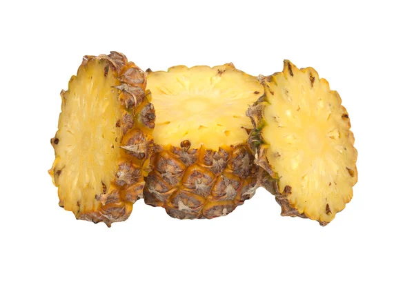 Friss szelet ananász fehér alapon — Stock Fotó