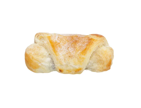 Broodje met suiker geïsoleerd op een witte achtergrond — Stockfoto