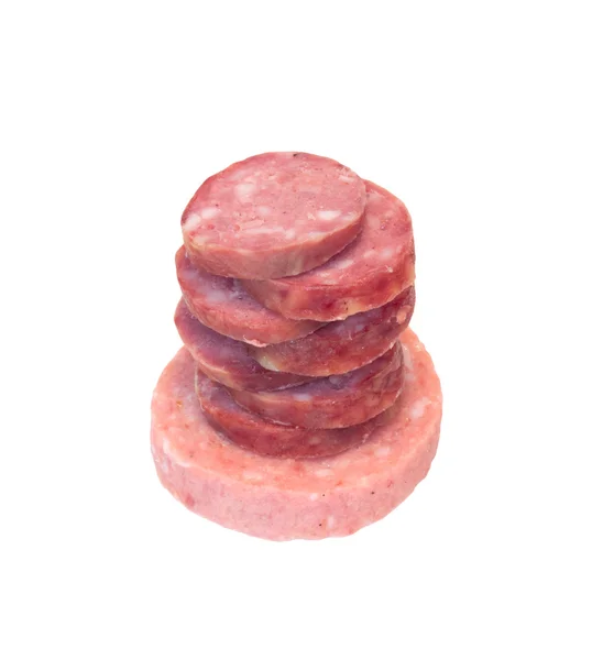 Object on white - food boiled sausage — Stock Photo, Image