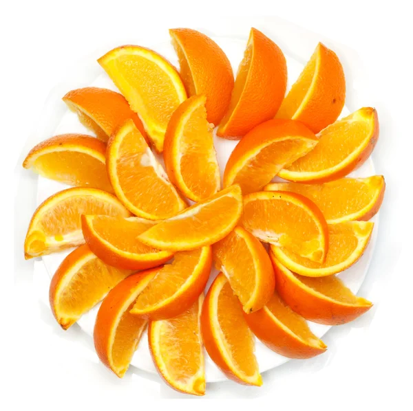 Трохи апельсина розкладається красиво навколо — стокове фото