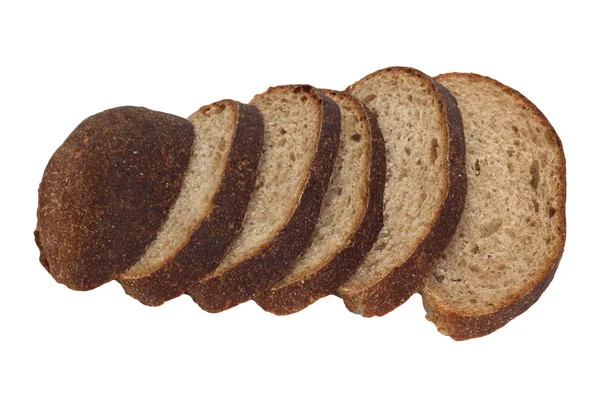 Beyaz arkaplanda izole edilmiş çavdar ekmeği — Stok fotoğraf