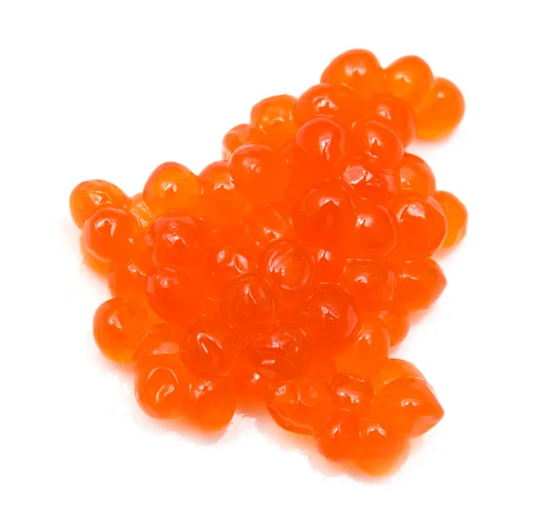 Red caviar on white background. macro — Stock Photo, Image