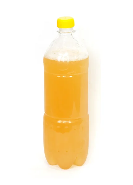 Plastic bottle of beer on white — Stock Photo, Image