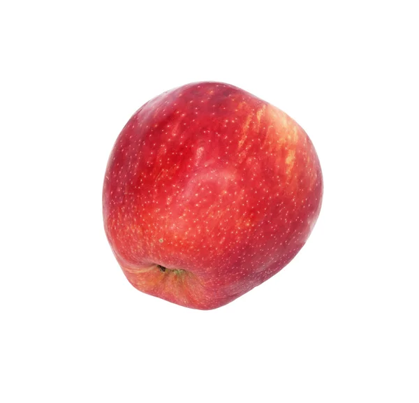 Röda mogna äpple isolerad på en vit bakgrund — Stockfoto