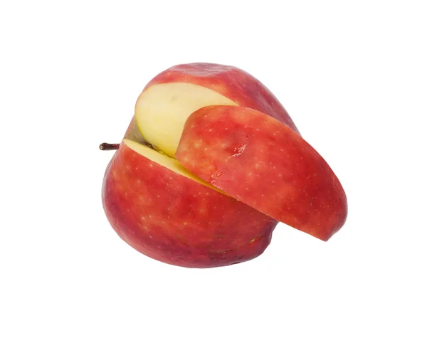 白い背景に隔離された赤いリンゴ. — ストック写真