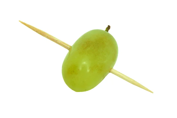Grape petade av tandpetare makro — Stockfoto