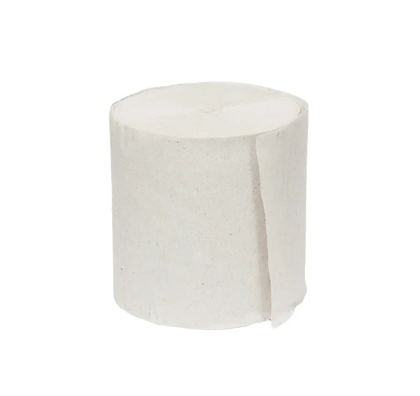 Toaletní papír na bílém pozadí — Stock fotografie