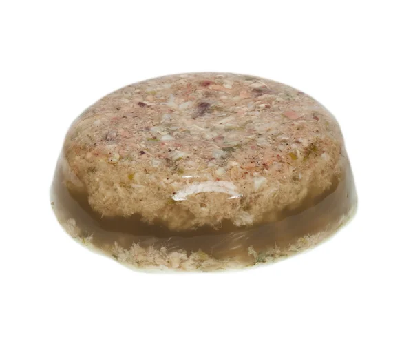 Aspic jelle mięsa na białym tle — Zdjęcie stockowe