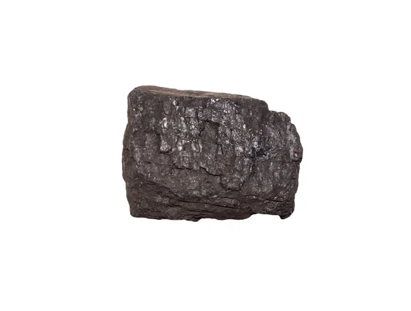 Уголь на изолированном белом фоне — стоковое фото