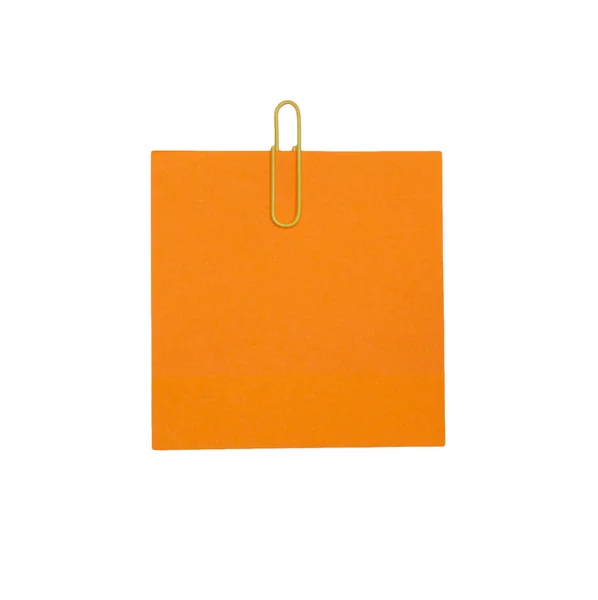 橙色的空白纸张 — 图库照片