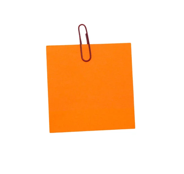 Narancssárga üres papír — Stock Fotó