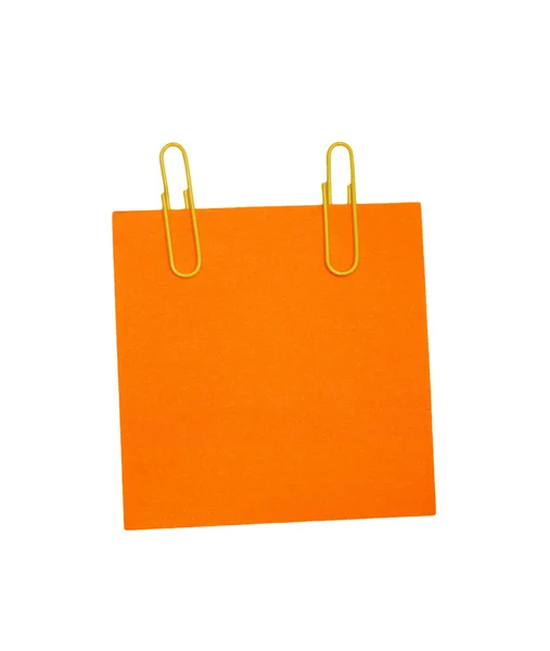 橙色的空白纸张 — 图库照片