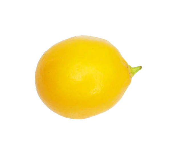 Лимон ізольований на білому тлі з простором для копіювання — стокове фото
