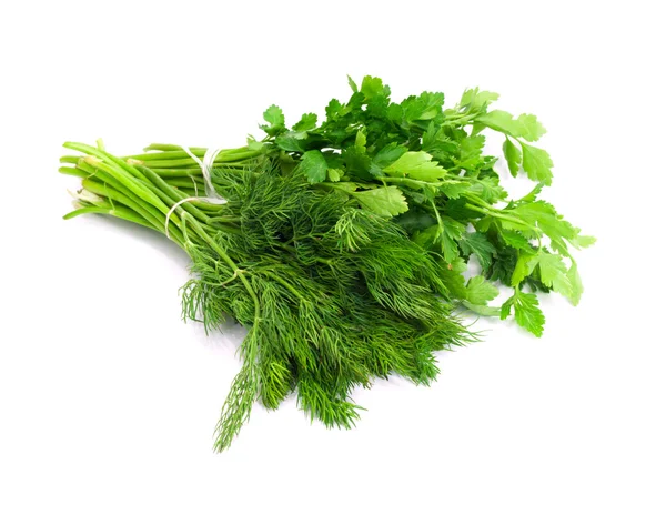 Dill parsley to spices bunch isolated on white background Royalty Free Stock Images