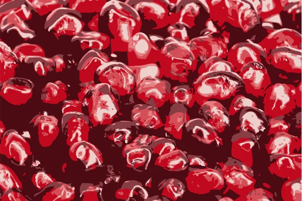 Extrem närbild bakgrund av en röd saftiga mogen granatäpple frukt — Stockfoto
