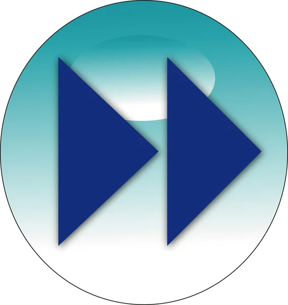 Forward realistic button — Stock Photo, Image