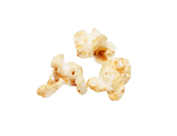 Vynikající čerstvý popcorn na bílém pozadí — Stock fotografie