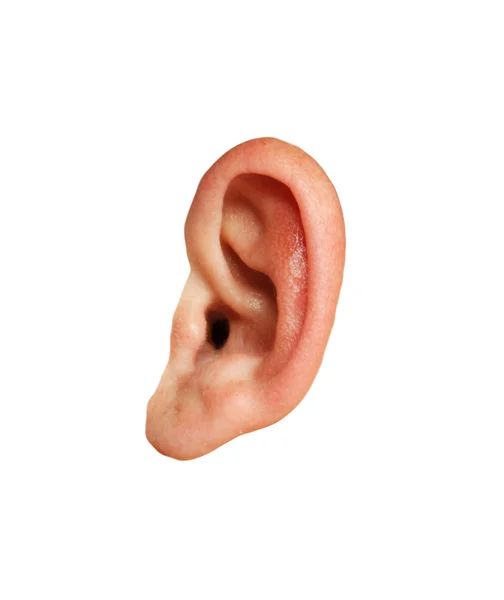 Primo piano di un orecchio umano — Foto Stock