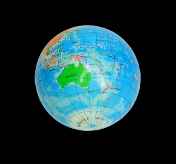 Föld modell fekete háttér — Stock Fotó