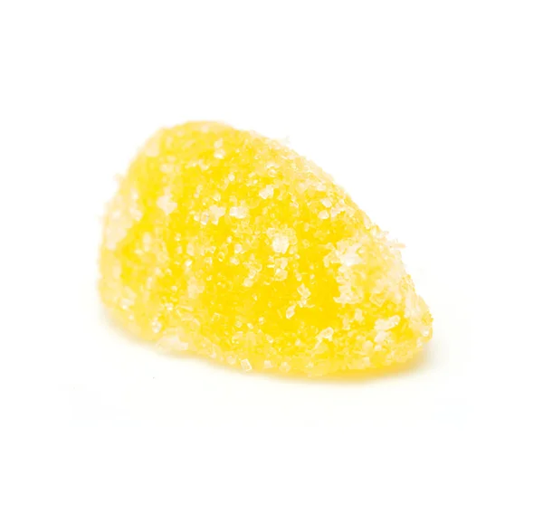 Yellow jelly on white background — Stock Photo, Image