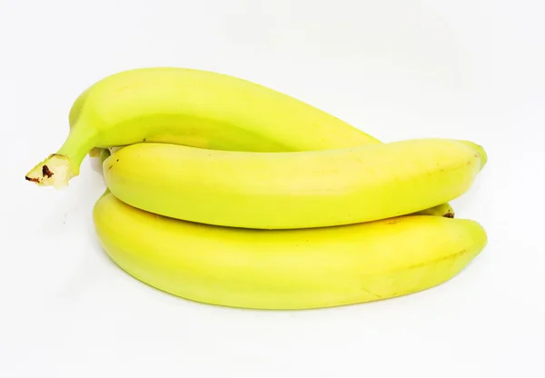 Tree bananas isolated on white — Stock Photo, Image
