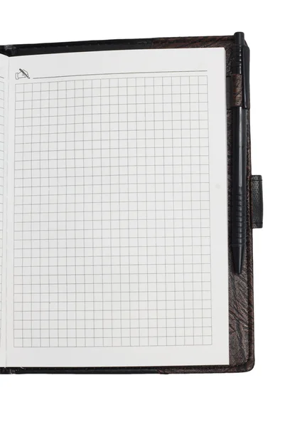 Stift über Notizbuch — Stockfoto
