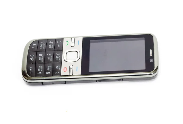 Κοντινό πλάνο κινητό τηλέφωνο που απομονώνονται σε λευκό — Φωτογραφία Αρχείου