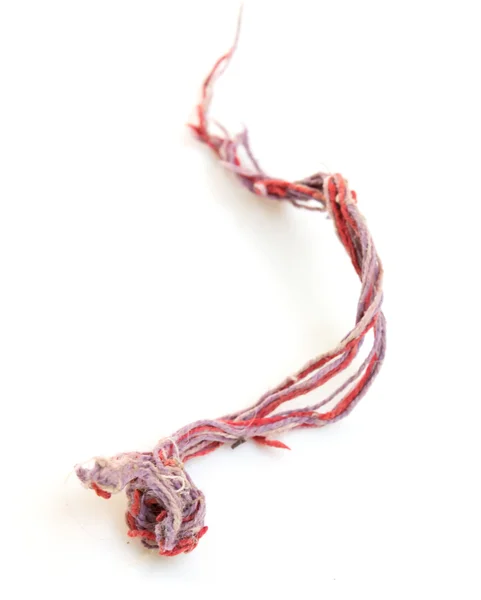 Multi-colored rope on a white background — Stock Photo, Image