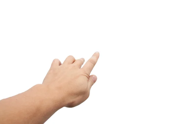 Männliche Hand isoliert auf weißem Hintergrund — Stockfoto