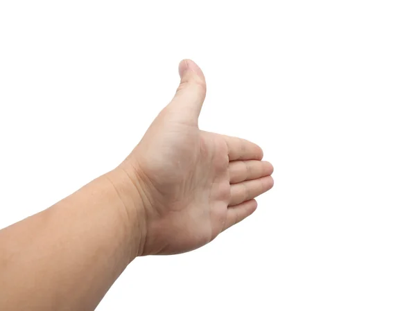 Hand on a white background — Stock Photo, Image