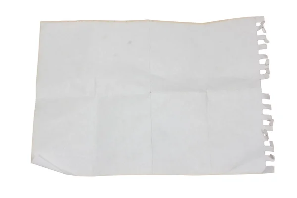 Изолированная старая гранж-бумага с обожженной кромкой — стоковое фото
