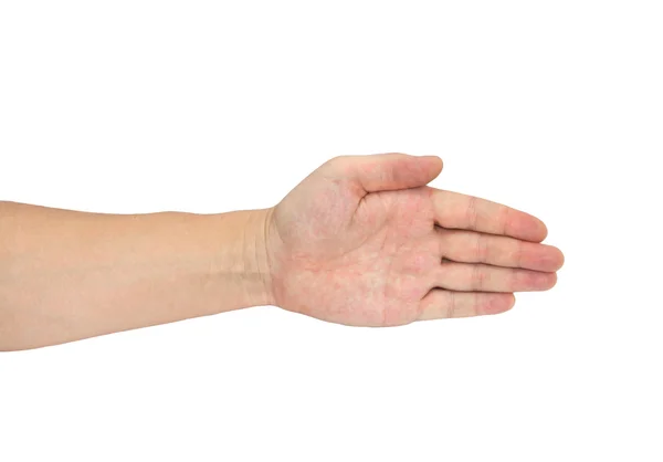 Mão isolada sobre um fundo branco — Fotografia de Stock