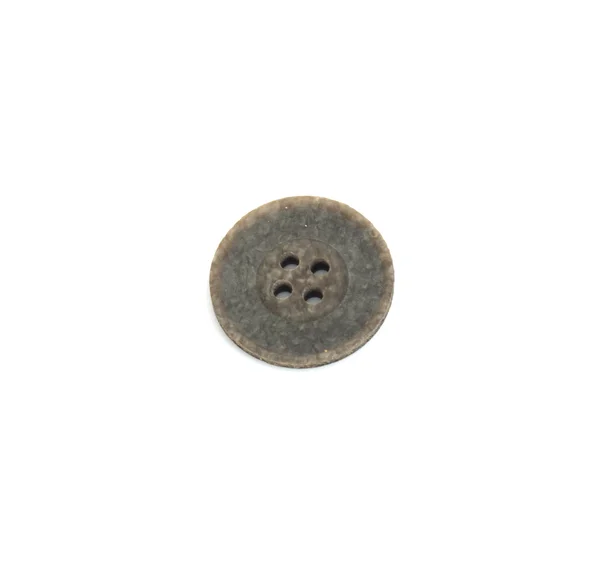 Old button isolated on white — Stock Photo, Image
