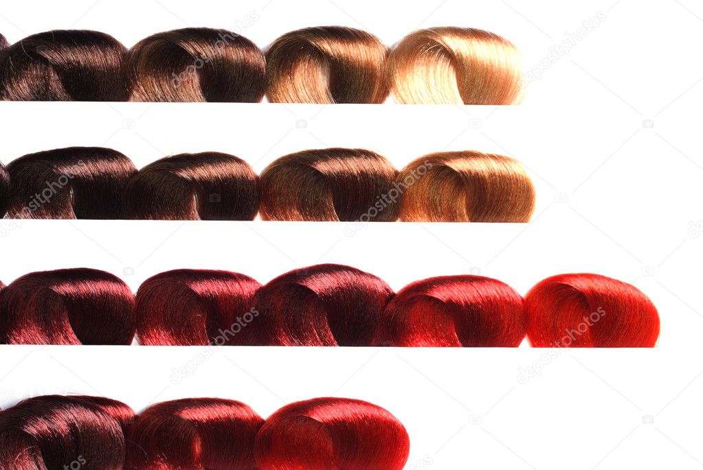 Hair samples of different colors