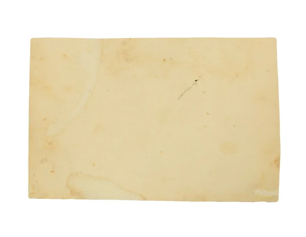 Oud papier geïsoleerd op witte achtergrond met clipping pad — Stockfoto